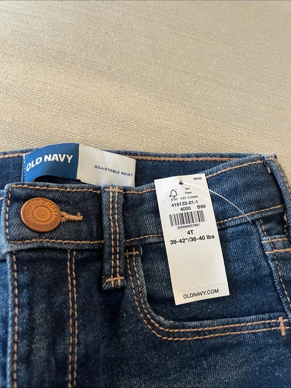Kids' Dark Blue Denim Old Navy Jeans. 4T